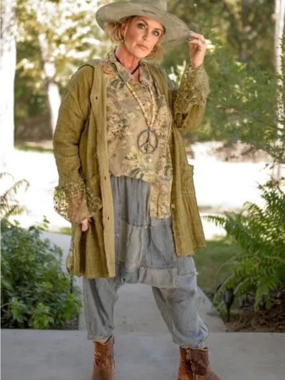 Olive Green Boho Cardigan Layering Jacket - Women